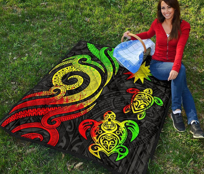 Nauru Premium Quilt - Reggae Tentacle Turtle