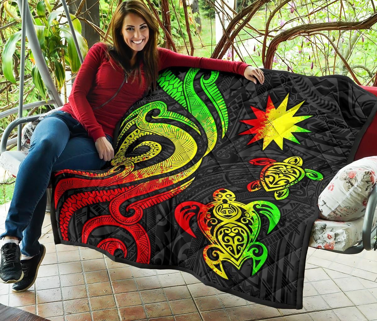 Nauru Premium Quilt - Reggae Tentacle Turtle