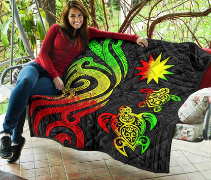 Nauru Premium Quilt - Reggae Tentacle Turtle
