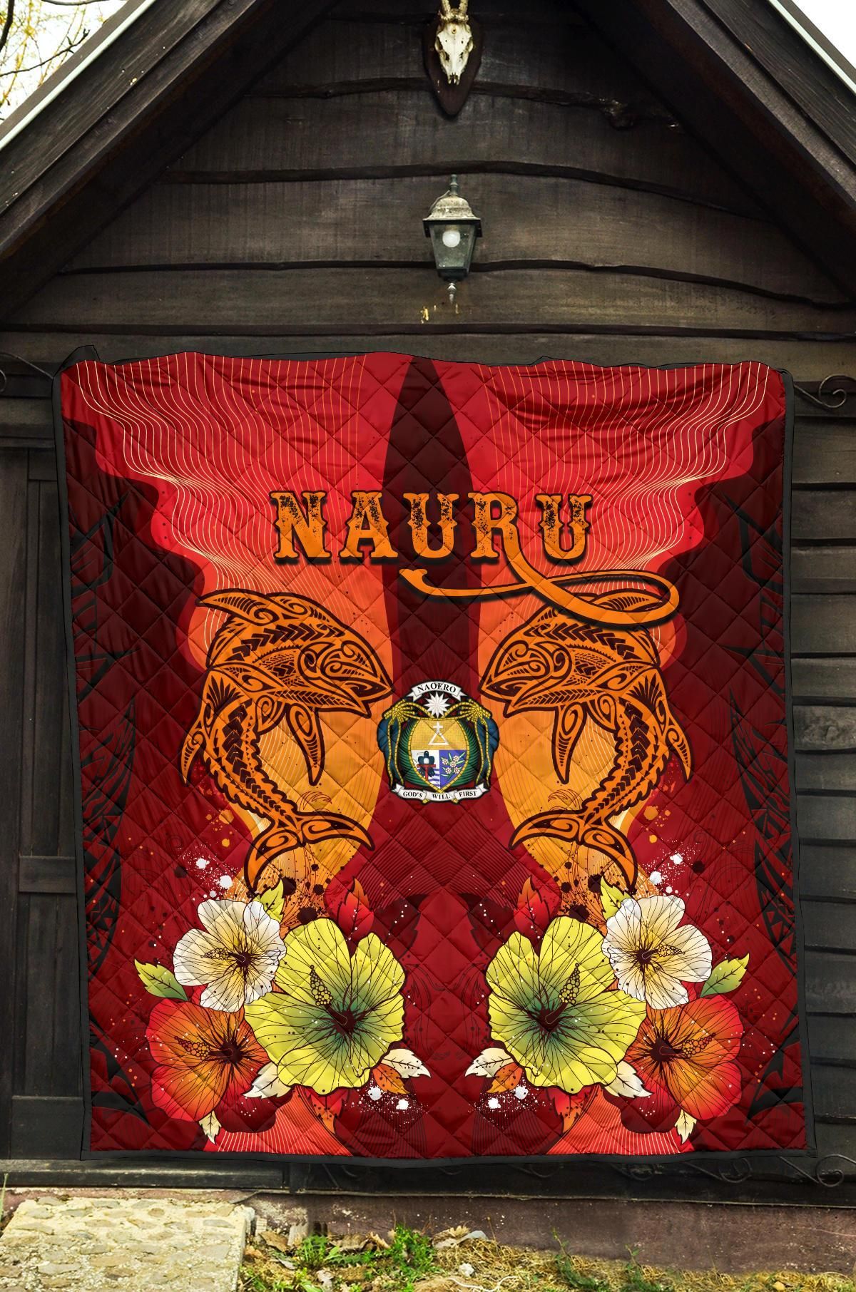 Nauru Premium Quilt - Tribal Tuna Fish