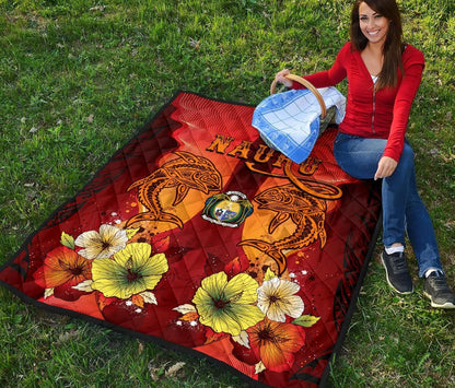 Nauru Premium Quilt - Tribal Tuna Fish