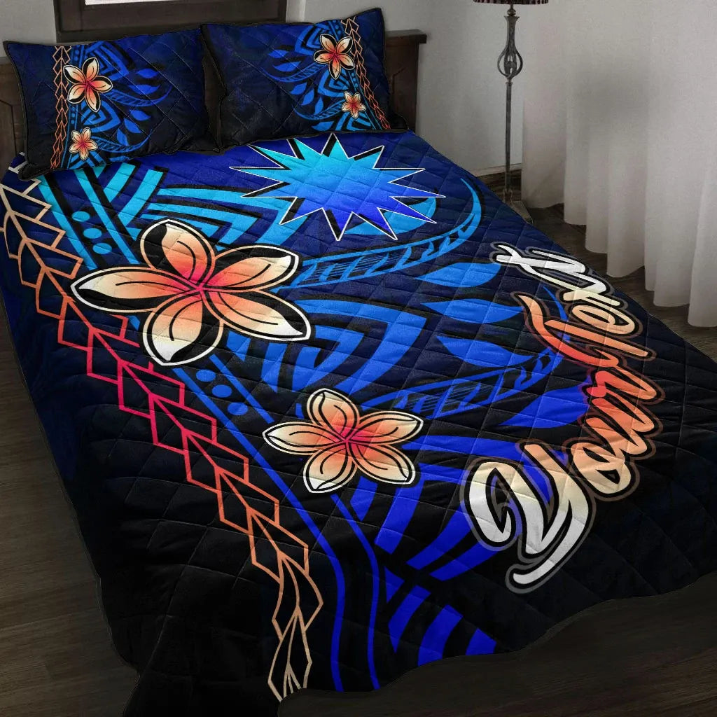 Nauru Quilt Bed Set - Vintage Tribal Mountain