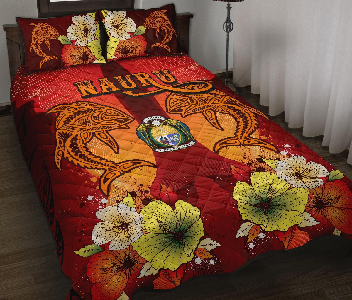 Nauru Quilt Bed Sets - Tribal Tuna Fish