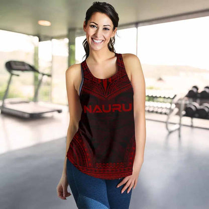 Nauru Women Racerback Tank - Polynesian Chief Red Version