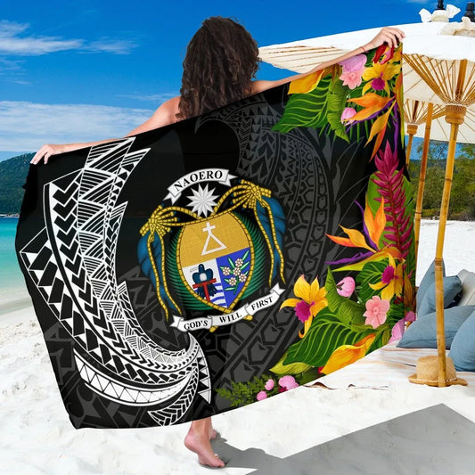 Nauru Sarong - Seal Spiral Polynesian Patterns