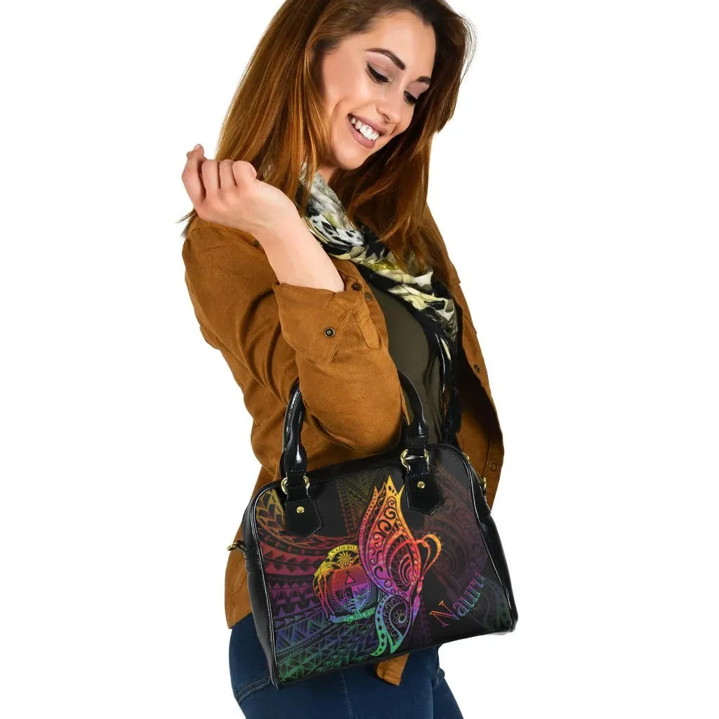 Nauru Shoulder Handbag - Butterfly Polynesian Style