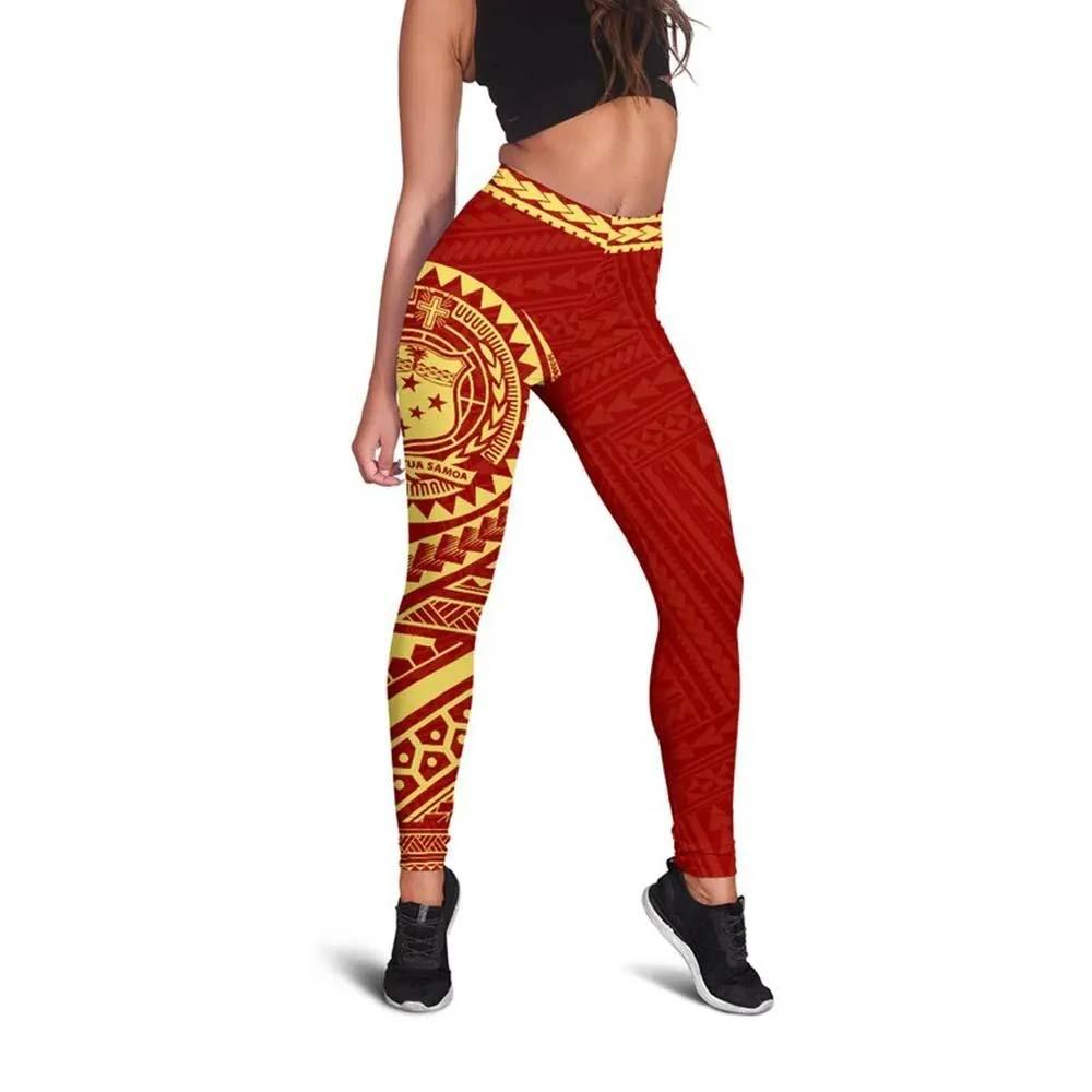 Neo Samoa Polynesian Legging (Red)