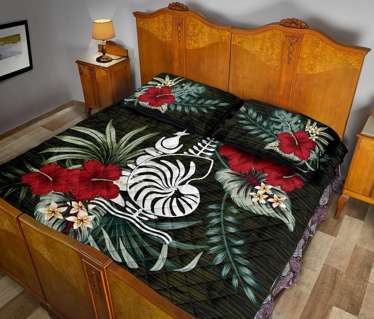 New Caledonia Polynesian Quilt Bed Set - Special Hibiscus