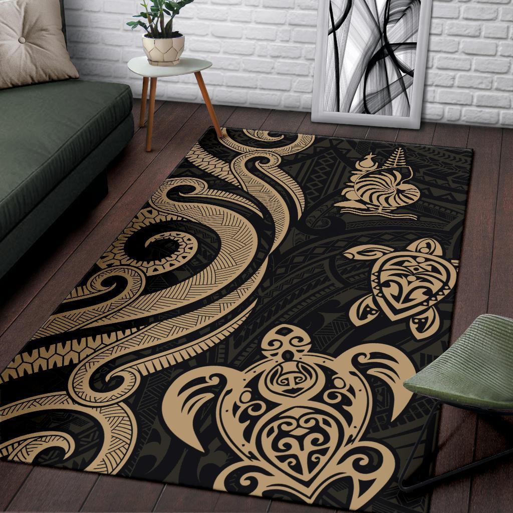 New Caledonia Area Rug - Gold Tentacle Turtle