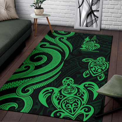 New Caledonia Area Rug - Green Tentacle Turtle