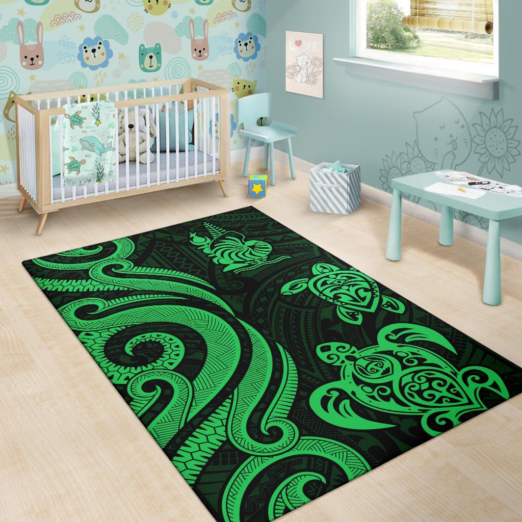 New Caledonia Area Rug - Green Tentacle Turtle