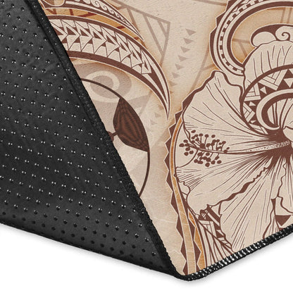 New Caledonia Area Rug - Hibiscus Flowers Vintage Style