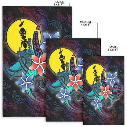 New Caledonia Area Rug - Plumeria Flowers Style