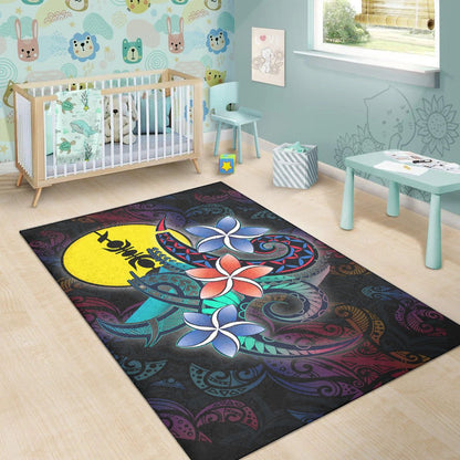 New Caledonia Area Rug - Plumeria Flowers Style