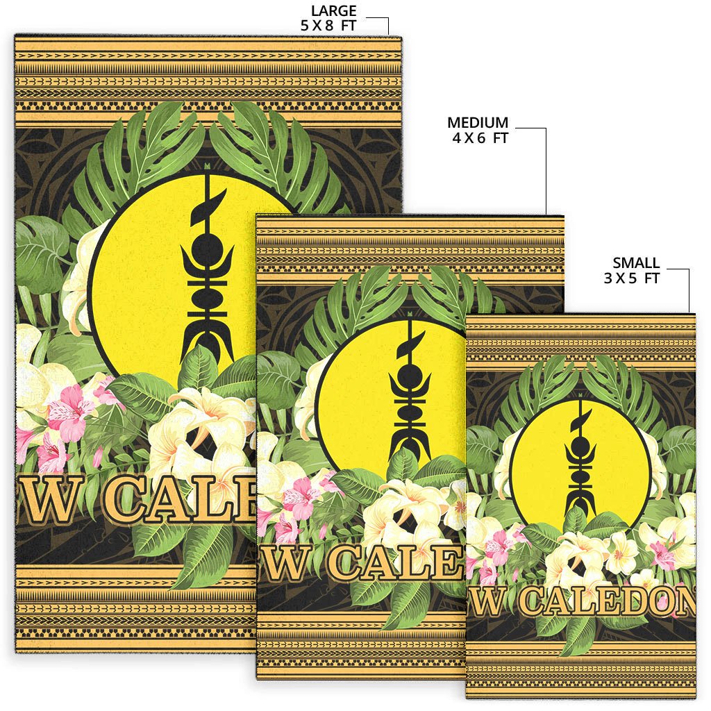 New Caledonia Area Rug - Polynesian Gold Patterns Collection