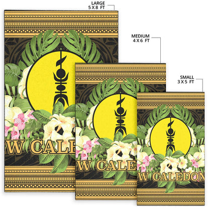 New Caledonia Area Rug - Polynesian Gold Patterns Collection