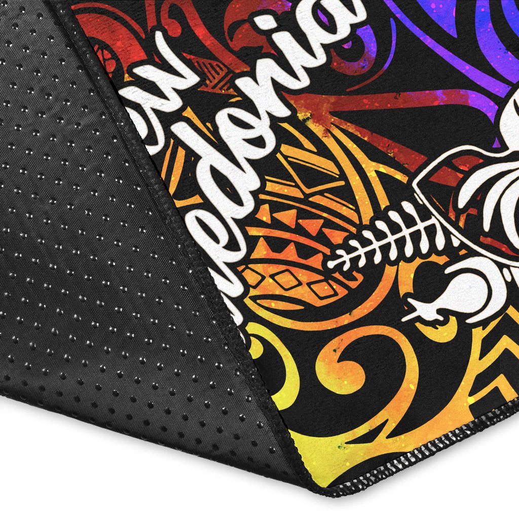 New Caledonia Area Rug - Rainbow Polynesian Pattern