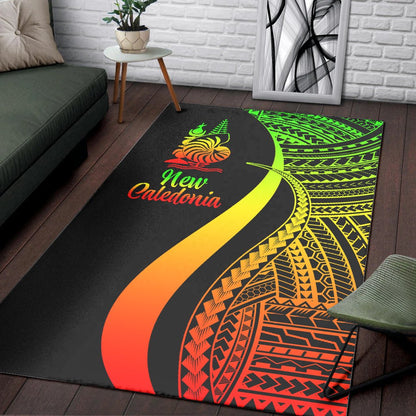 New Caledonia Area Rug - Reggae Polynesian Tentacle Tribal Pattern