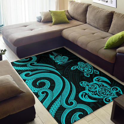 New Caledonia Area Rug - Turquoise Tentacle Turtle