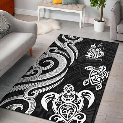New Caledonia Area Rug - White Tentacle Turtle