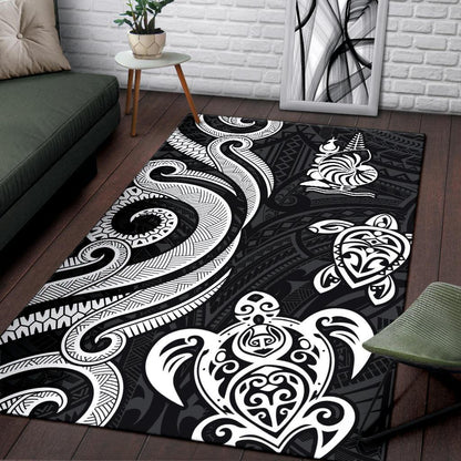 New Caledonia Area Rug - White Tentacle Turtle