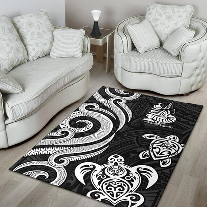 New Caledonia Area Rug - White Tentacle Turtle