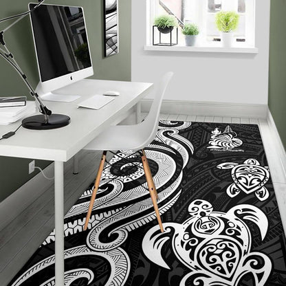 New Caledonia Area Rug - White Tentacle Turtle