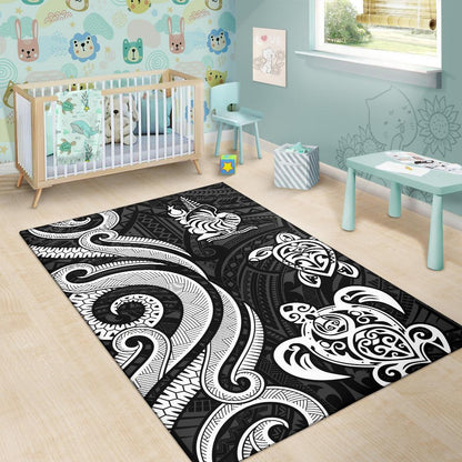 New Caledonia Area Rug - White Tentacle Turtle