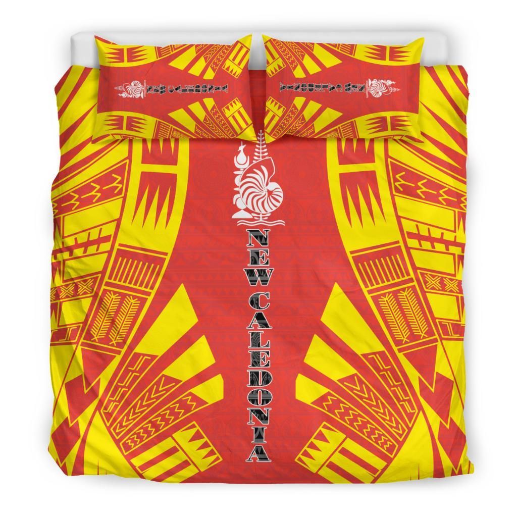New Caledonia Duvet Cover Set - Polynesian Tattoo Flag
