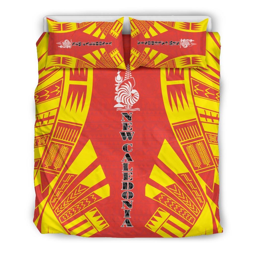 New Caledonia Duvet Cover Set - Polynesian Tattoo Flag