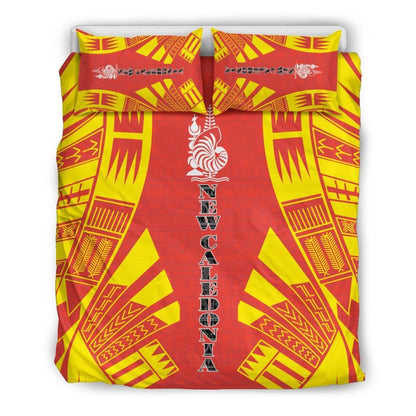 New Caledonia Duvet Cover Set - Polynesian Tattoo Flag