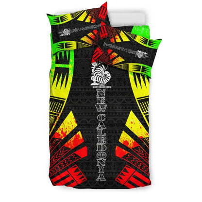 New Caledonia Duvet Cover Set - Polynesian Tattoo Reggae