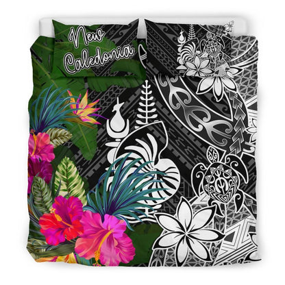 New Caledonia Bedding Set - Turtle Plumeria Banana Leaf Crest