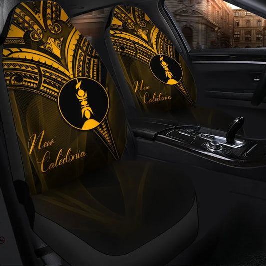 New Caledonia Car Seat Cover - Gold Color Cross Style