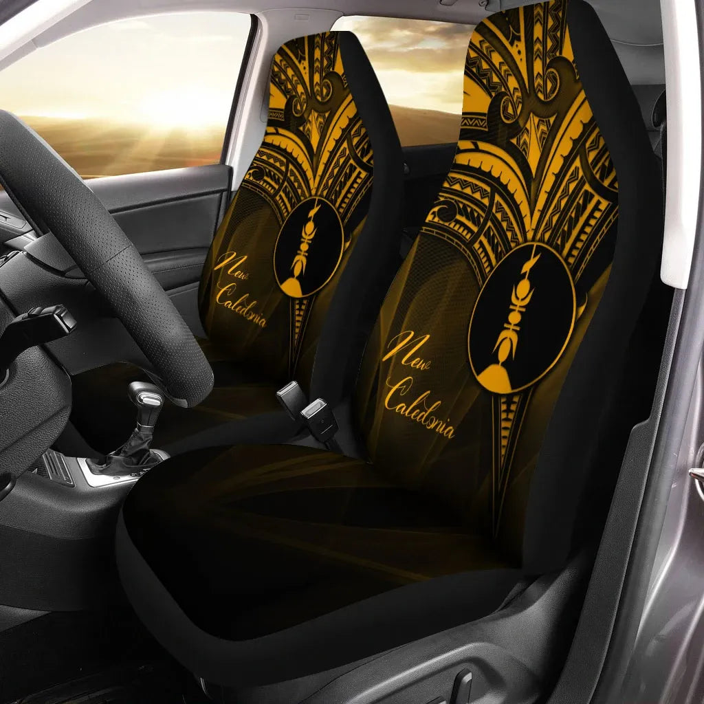 New Caledonia Car Seat Cover - Gold Color Cross Style
