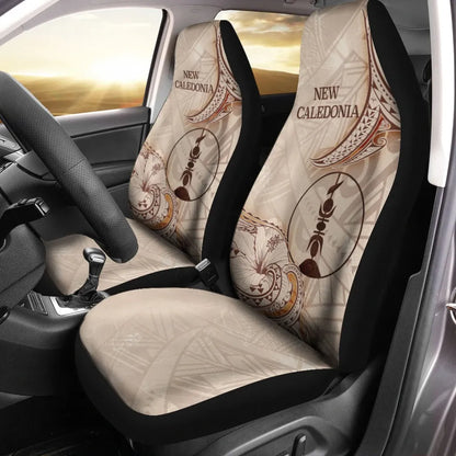 New Caledonia Car Seat Cover - Hibiscus Flowers Vintage Style