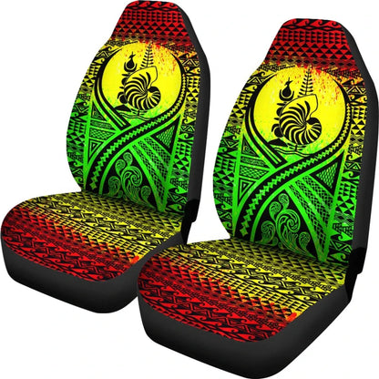 New Caledonia Car Seat Cover - New Caledonia Coat Of Arms Polynesian Tattoo Reggae