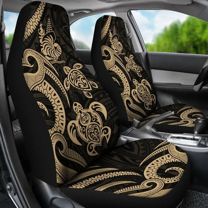 New Caledonia Car Seat Covers - Gold Tentacle Turtle