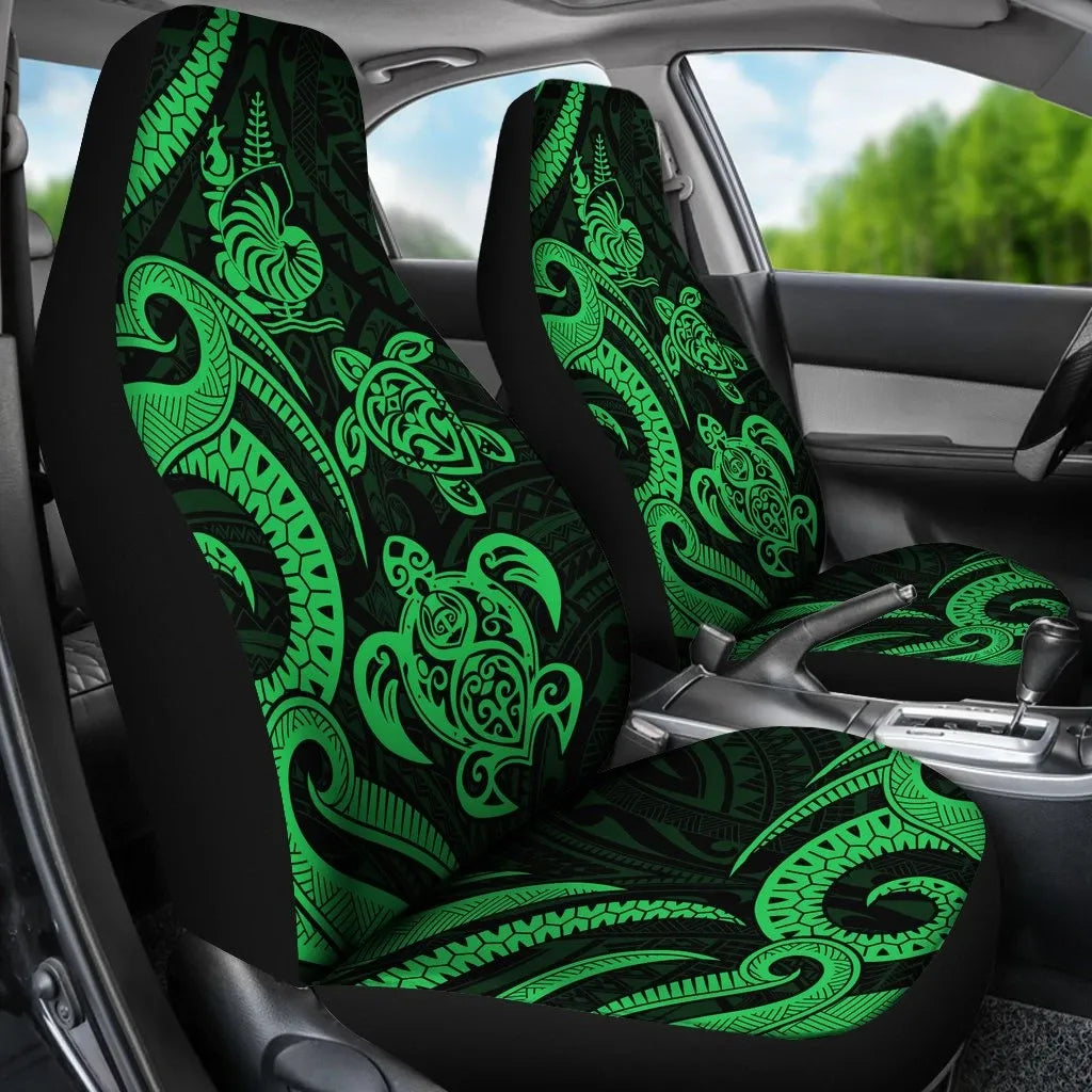 New Caledonia Car Seat Covers - Green Tentacle Turtle