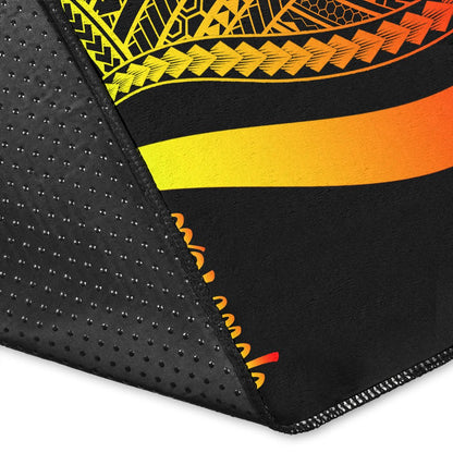 New Caledonia Custom Personalised Area Rug - Reggae Polynesian Tentacle Tribal Pattern