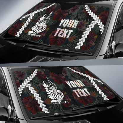 New Caledonia Custom Personalised Auto Sun Shades - Chain Polynesian