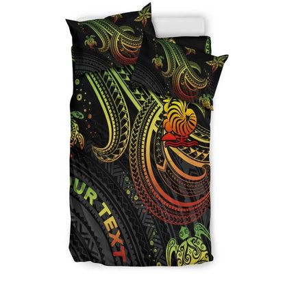 New Caledonia Custom Personalised Bedding Set - Reggae Turtle