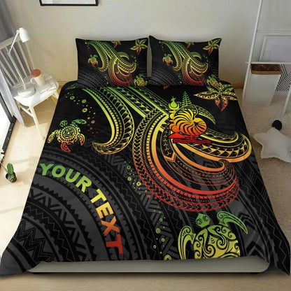 New Caledonia Custom Personalised Bedding Set - Reggae Turtle