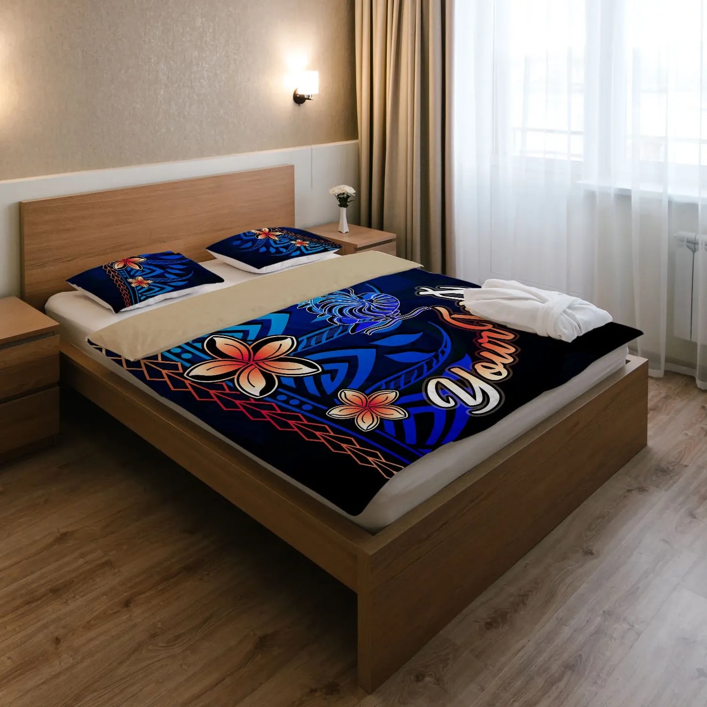 New Caledonia Custom Personalised Bedding Set - Vintage Tribal Mountain