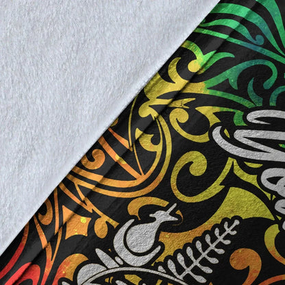 New Caledonia Custom Personalised Premium Blanket - Rainbow Polynesian Pattern