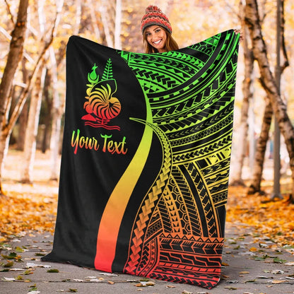 New Caledonia Custom Personalised Premium Blanket - Reggae Polynesian Tentacle Tribal Pattern Crest