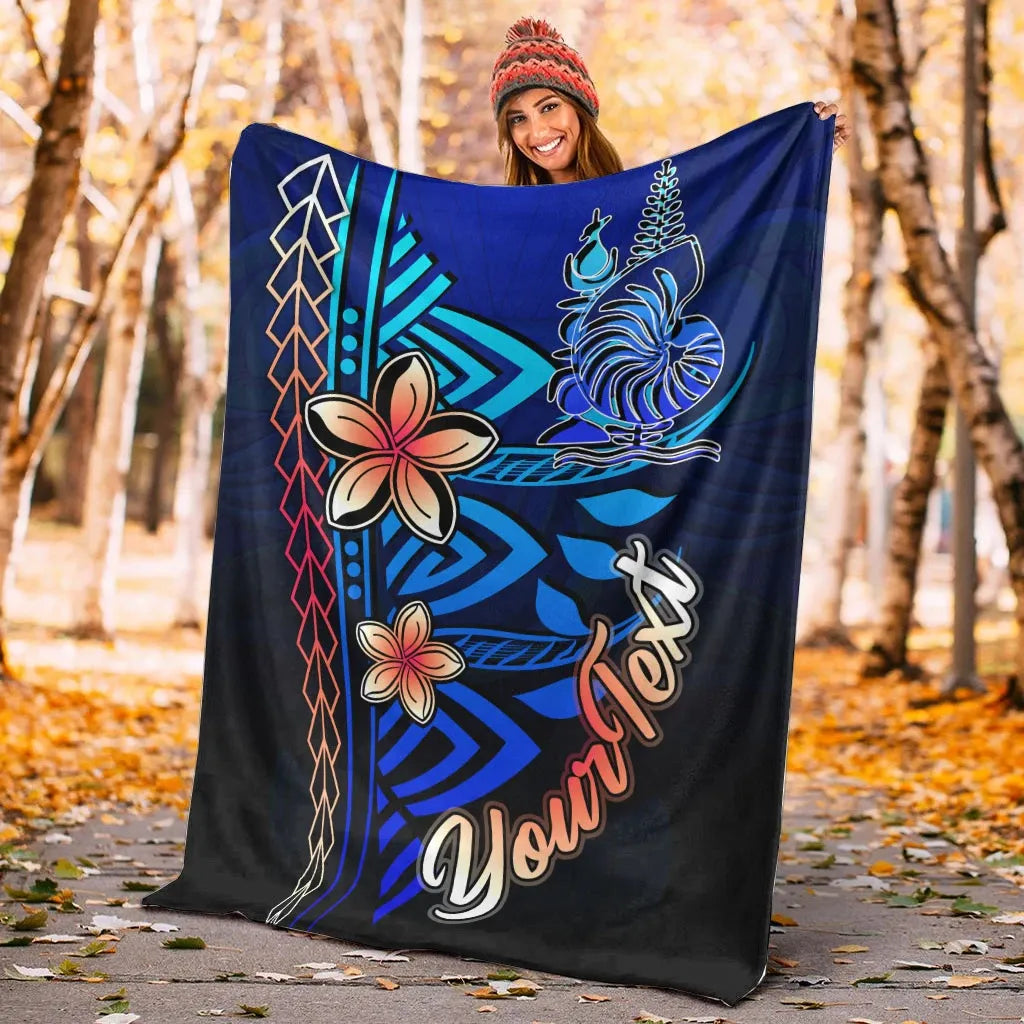 New Caledonia Custom Personalised Premium Blanket - Vintage Tribal Mountain