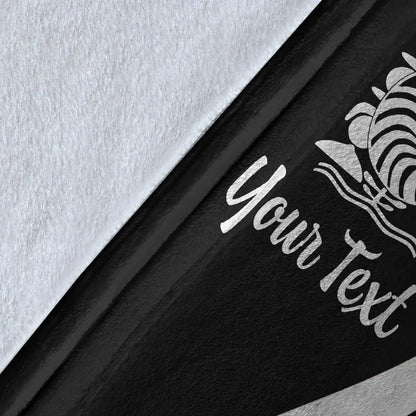 New Caledonia Custom Personalised Premium Blanket - White Polynesian Tentacle Tribal Pattern Crest