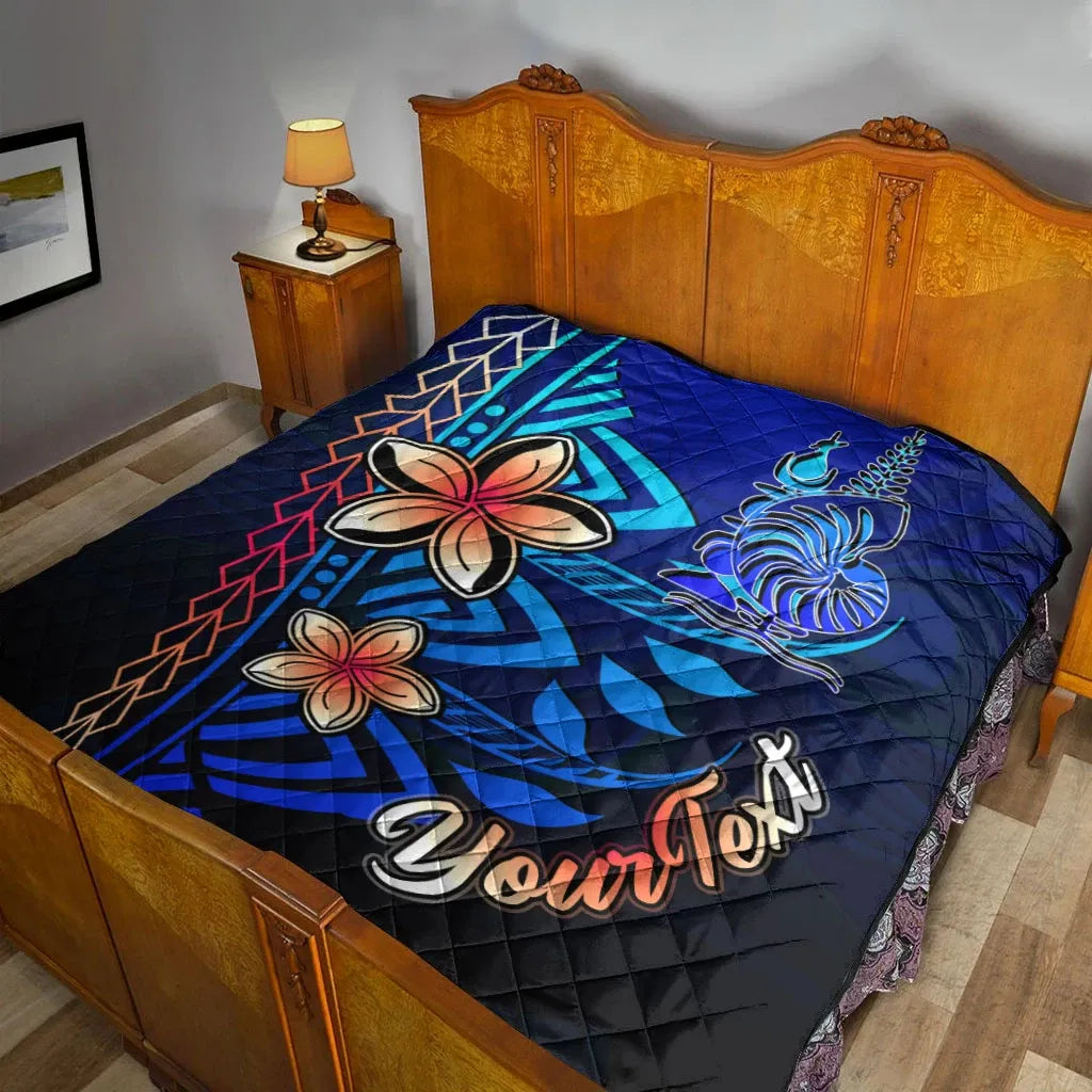 New Caledonia Custom Personalised Premium Quilt - Vintage Tribal Mountain