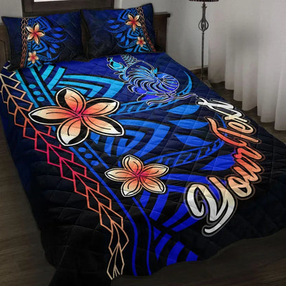 New Caledonia Custom Personalised Quilt Bed Set - Vintage Tribal Mountain